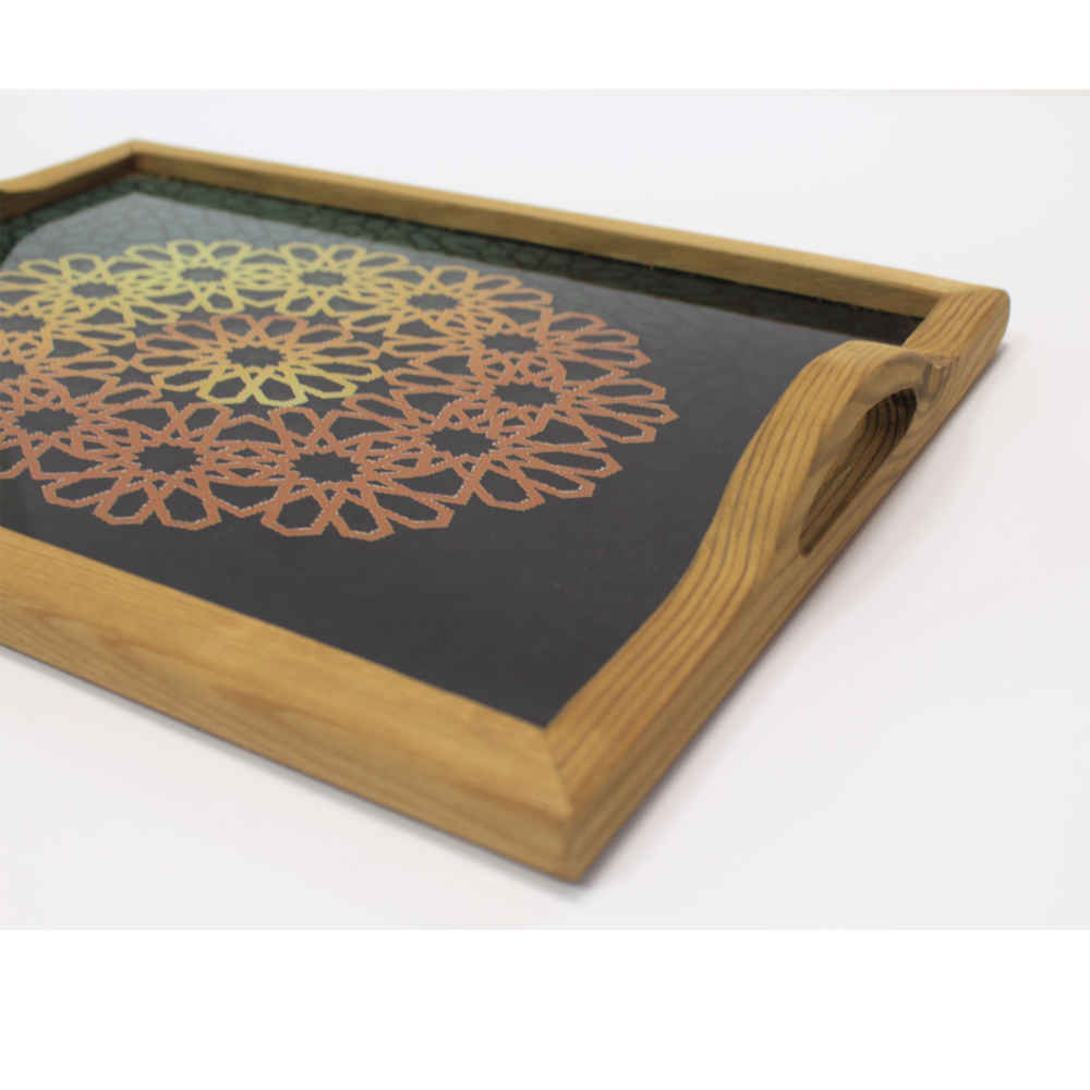 Price and Buy Persian Wooden Serving Tray – Mandala | Ideal for Tea, Coffee & More - Image 3