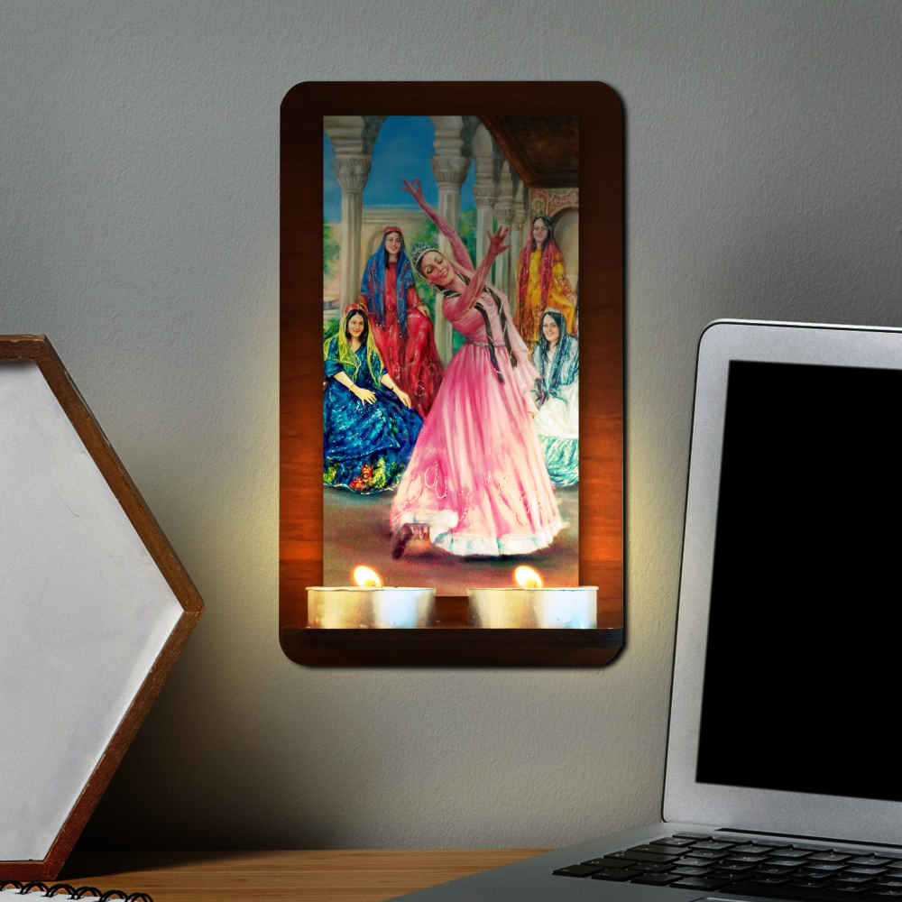 Price and Buy Persian Wooden Tealight Wall Sconce Dance (x2) - Image 3