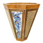 Price and Buy Persian Wooden Waste Basket – Khatamkari Kiarash Style
