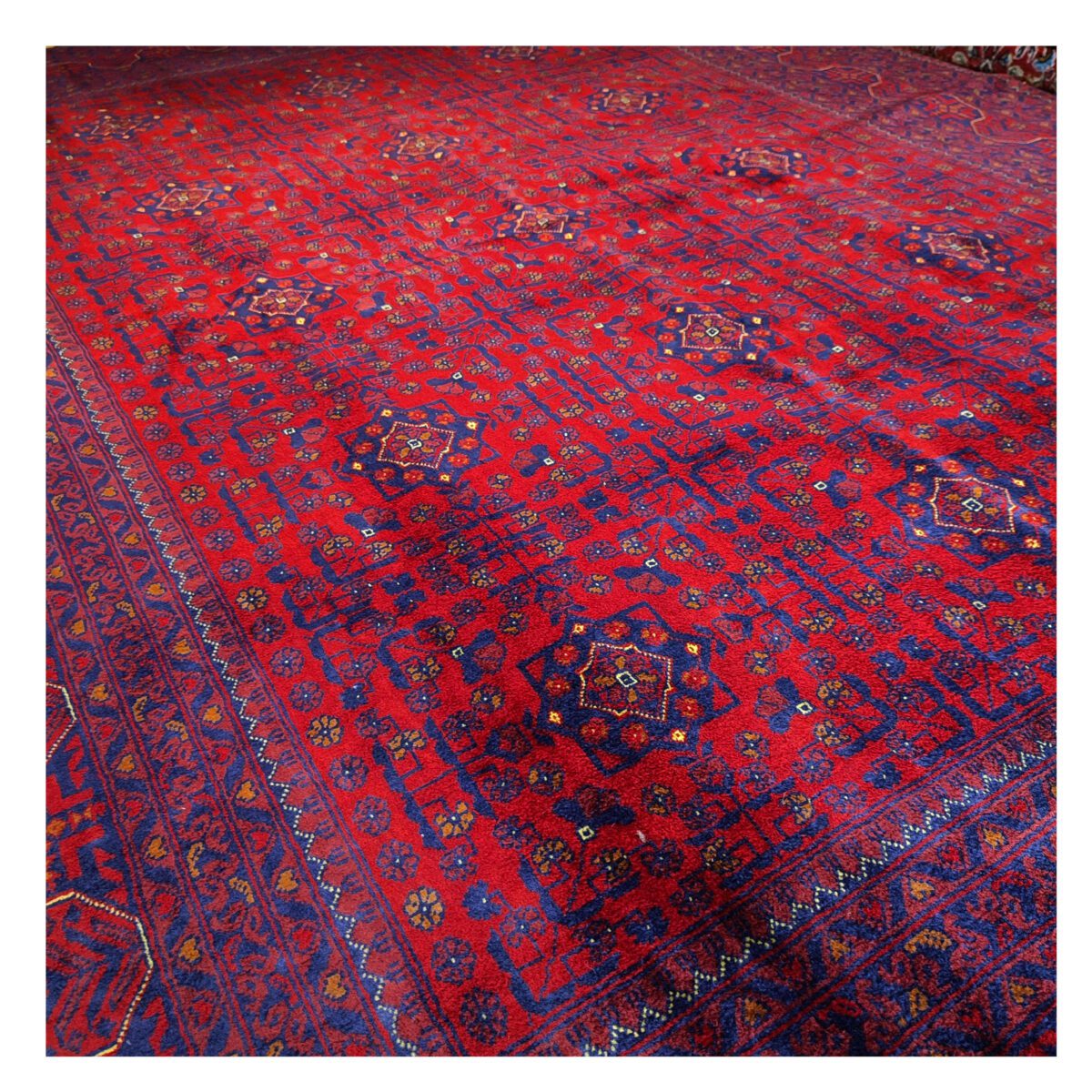 Price and Buy Persian Wool Carpet Hand-Knotted in Balochistan Geometric Red - Image 4
