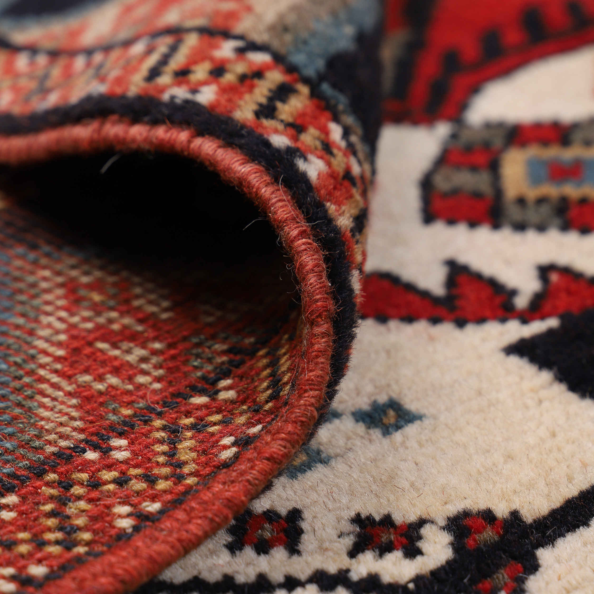 Price and Buy Persian Wool Carpet Hand-Knotted in Khorasan Iliati Red - Image 6
