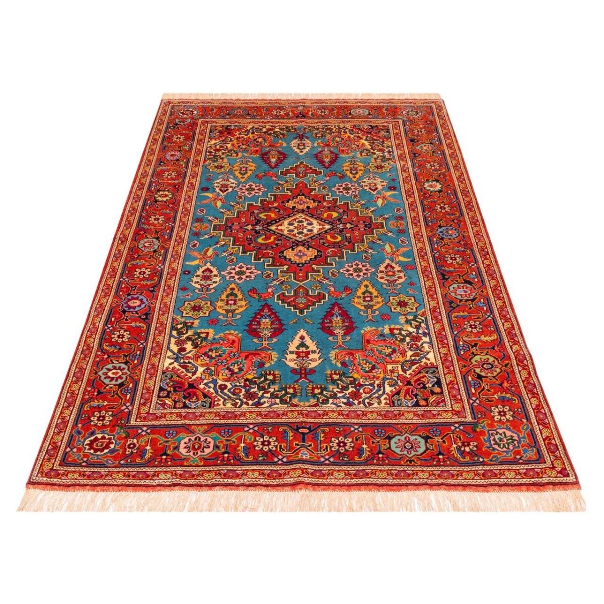 Price and Buy Persian Wool Carpet Hand-Knotted Turquoise