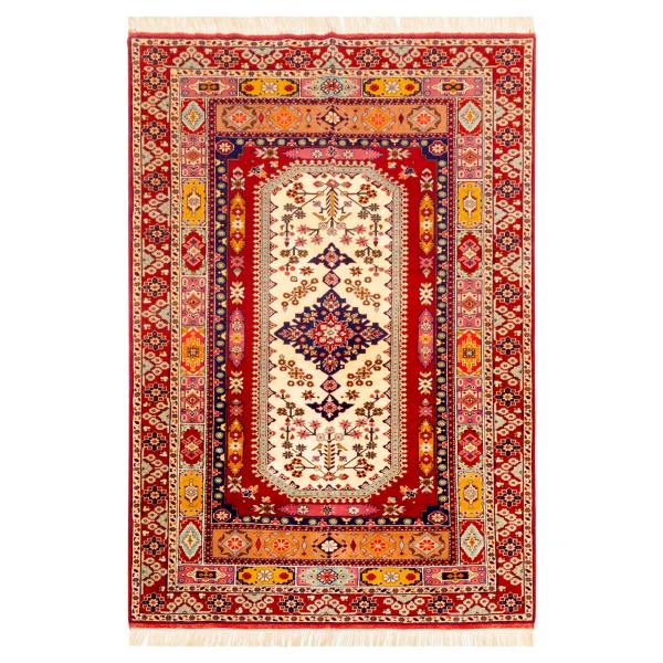 Price and Buy Persian Wool Carpet Hand-Knotted with Medallion design 2.5 Meter Red - Image 3