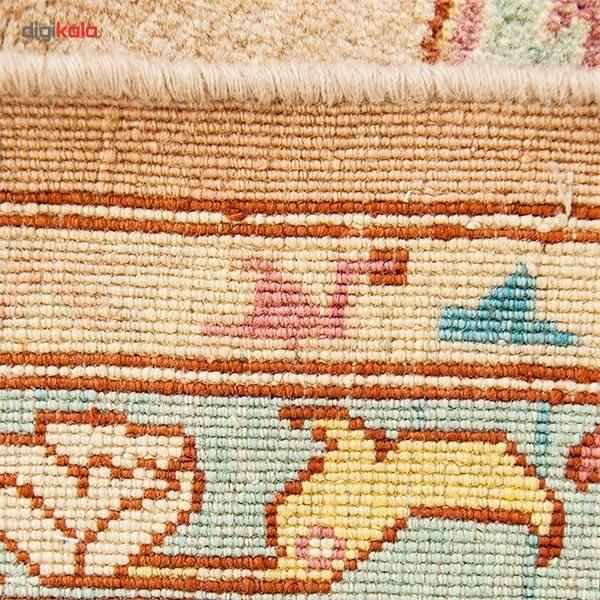 Price and Buy Persian Wool Carpet Hand-Knotted with Medallion design Cream – Heriz - Image 4