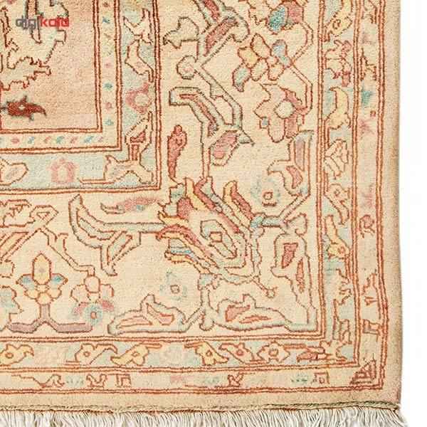 Price and Buy Persian Wool Carpet Hand-Knotted with Medallion design Cream – Heriz - Image 6