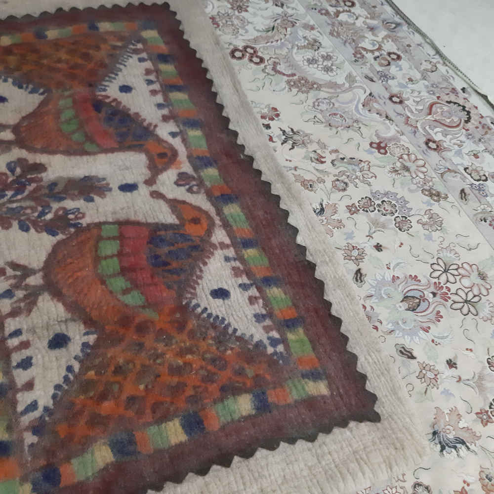 Price and Buy Persian Wool Felt Rug 100% Natural and Handmade Birds - Image 4