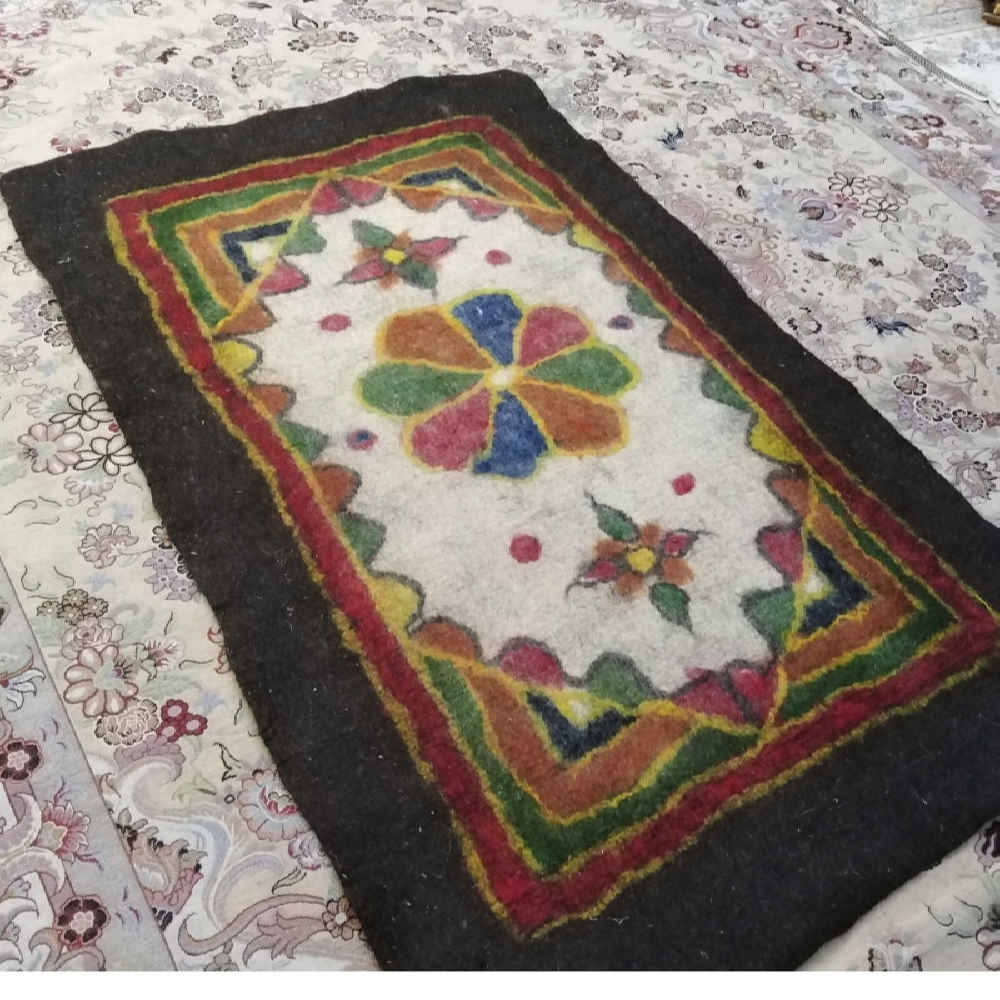 Price and Buy Persian Wool Felt Rug 100% Natural and Handmade Mana - Image 3