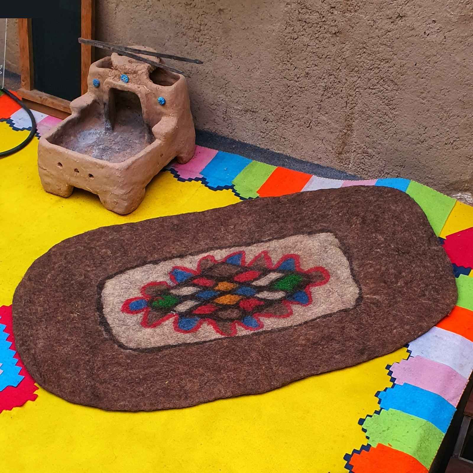 Price and Buy Persian Wool Felt Rug 100% Natural and Handmade Zarrin - Image 3