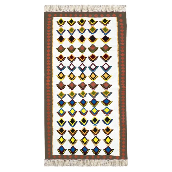 Price and Buy Persian Wool Kilim Rug Genuine Handwoven in Ardabil Geometric White_6900c3602e325.jpeg Price and Buy Persian Wool Kilim Rug Genuine Handwoven in Ardabil Geometric White