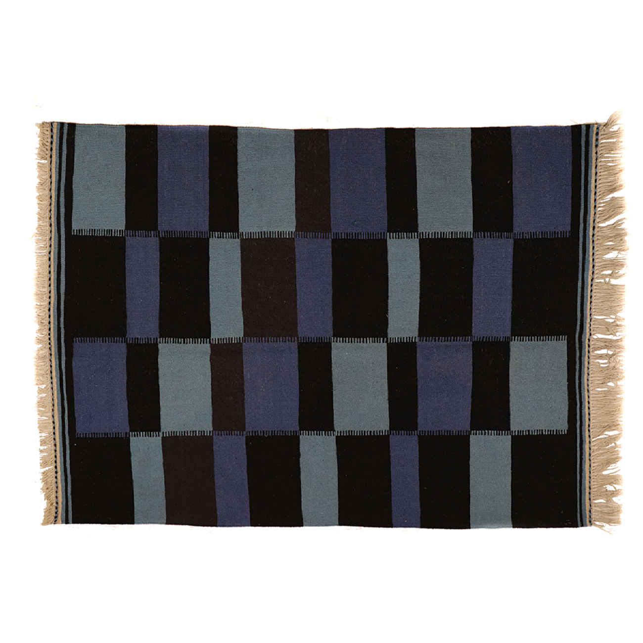 Price and Buy Persian Wool Kilim Rug Handwoven in Isfahan Checkered design - Image 4