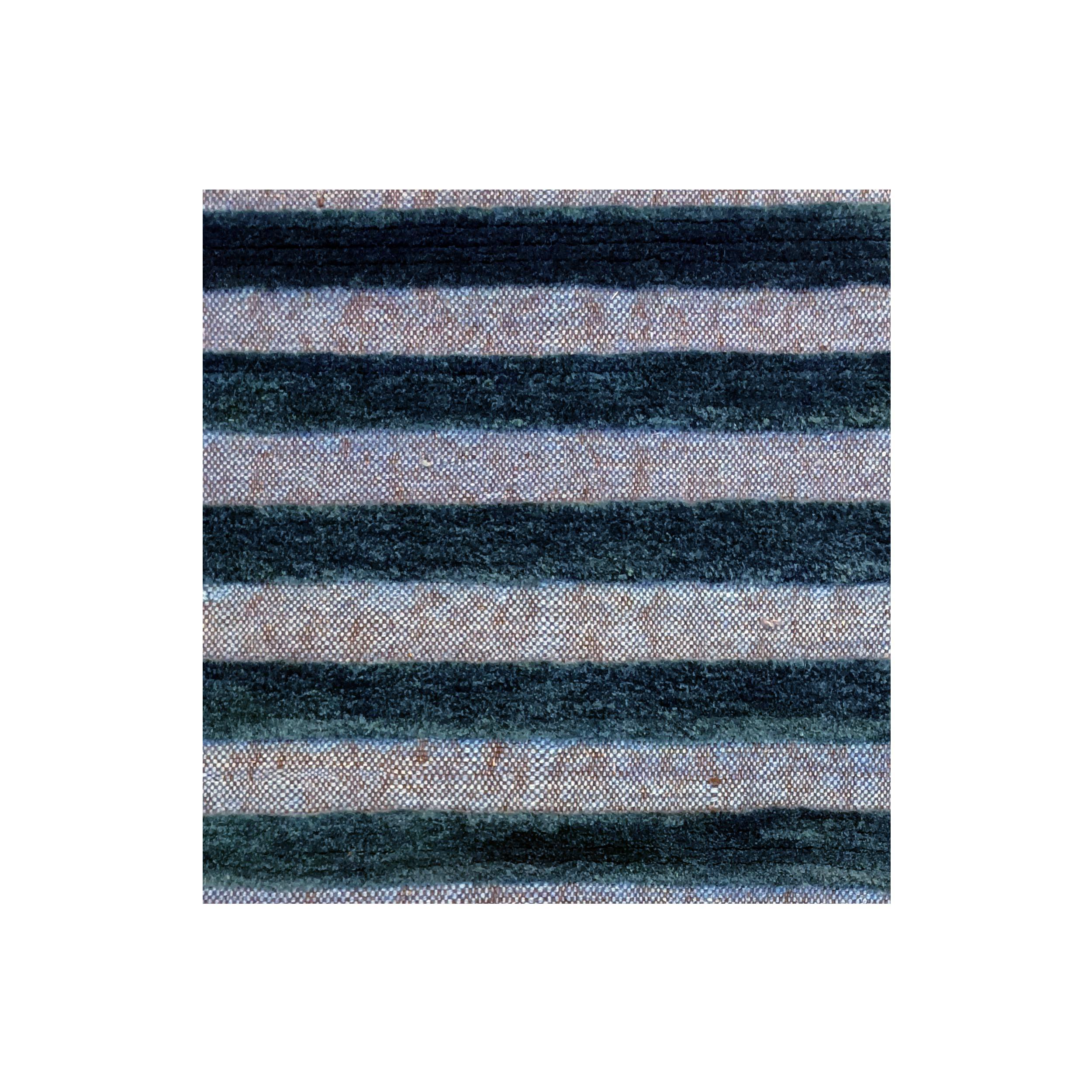 Price and Buy Persian Wool Kilim Rug Handwoven in Khorasan Striped Blue - Image 4