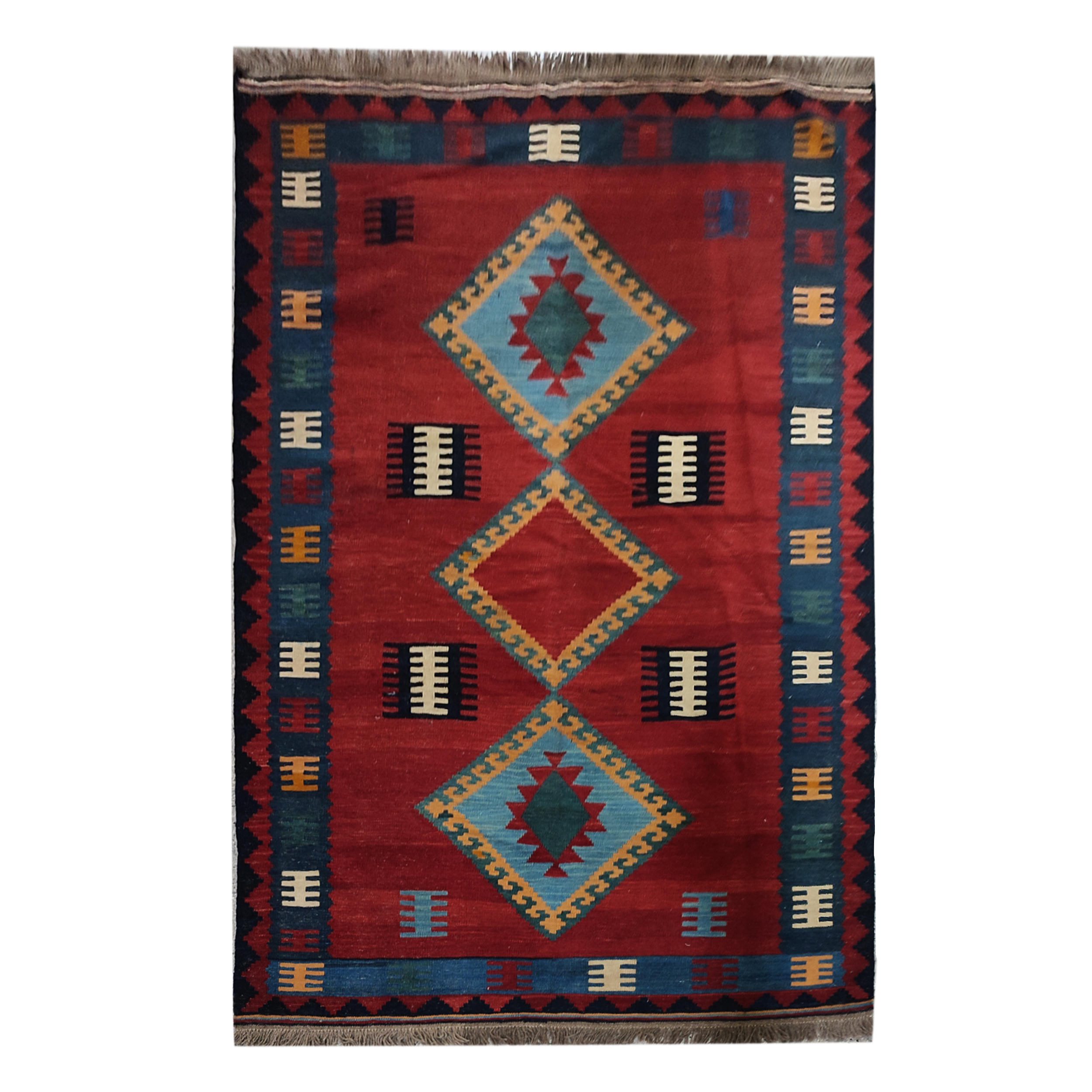 Price and Buy Persian Wool Kilim Rug Handwoven in Shiraz Soumak Red