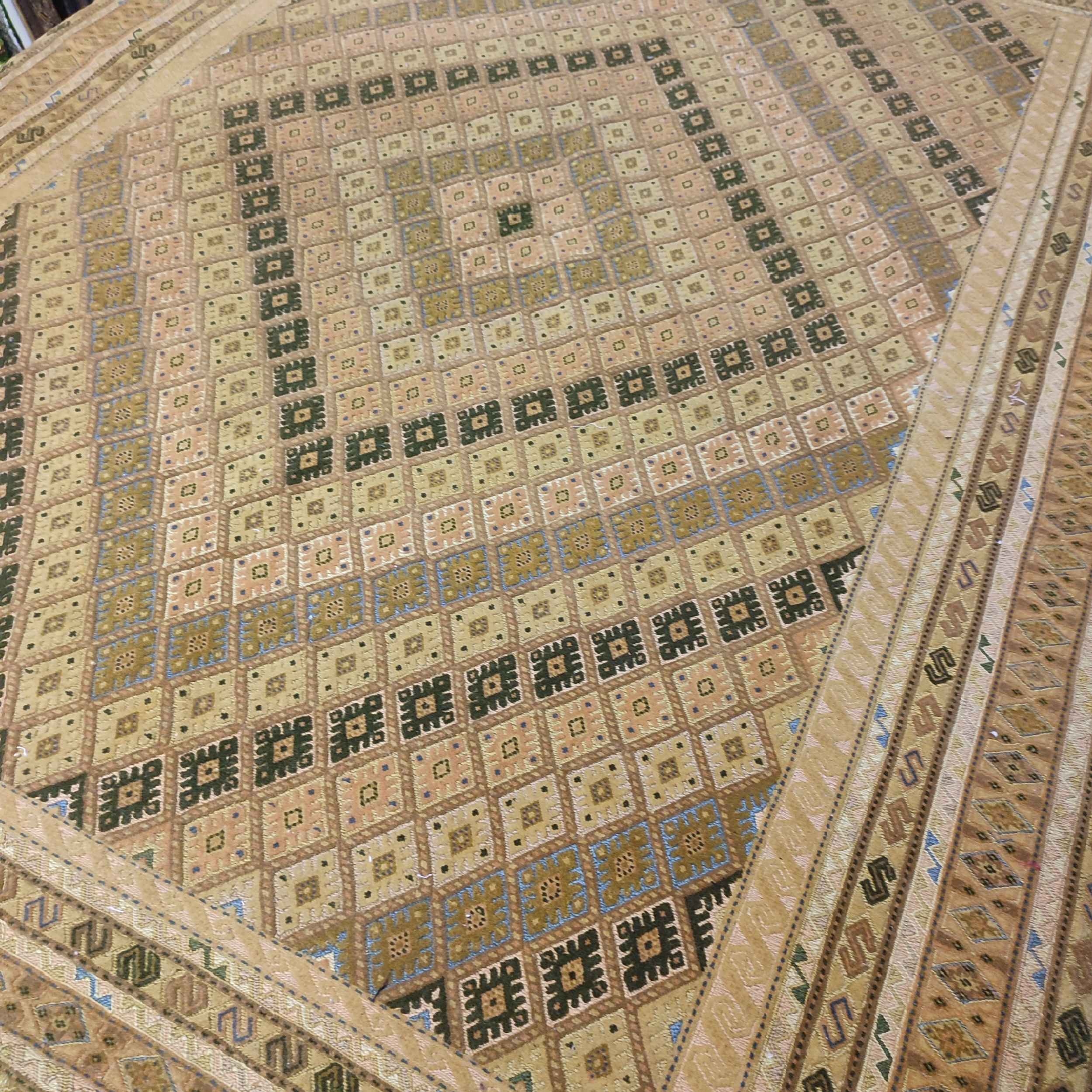 Price and Buy Persian Wool Kilim Rug Handwoven in Sirjan with Geometric Brown - Image 3