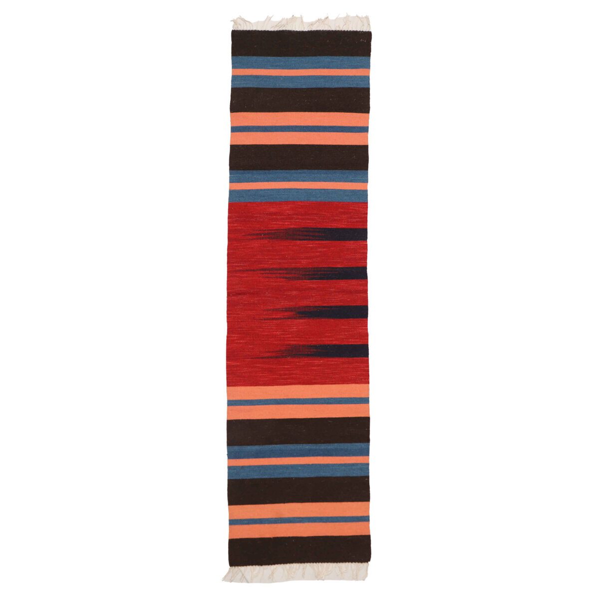 Price and Buy Persian Wool Kilim Runner Rug Handwoven in Isfahan Striped Red