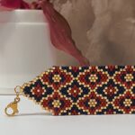 Price and Buy Persian Woven Steel Beaded Bracelet for Women – Geometric Pattern - Image 4