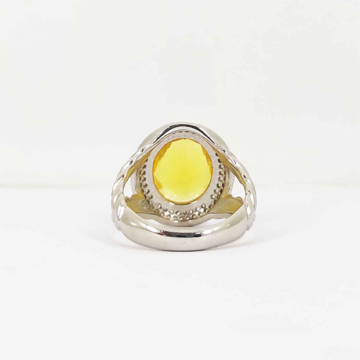Price and Buy Persian Yellow Citrine Silver Ring for Men Afsoon - Image 5