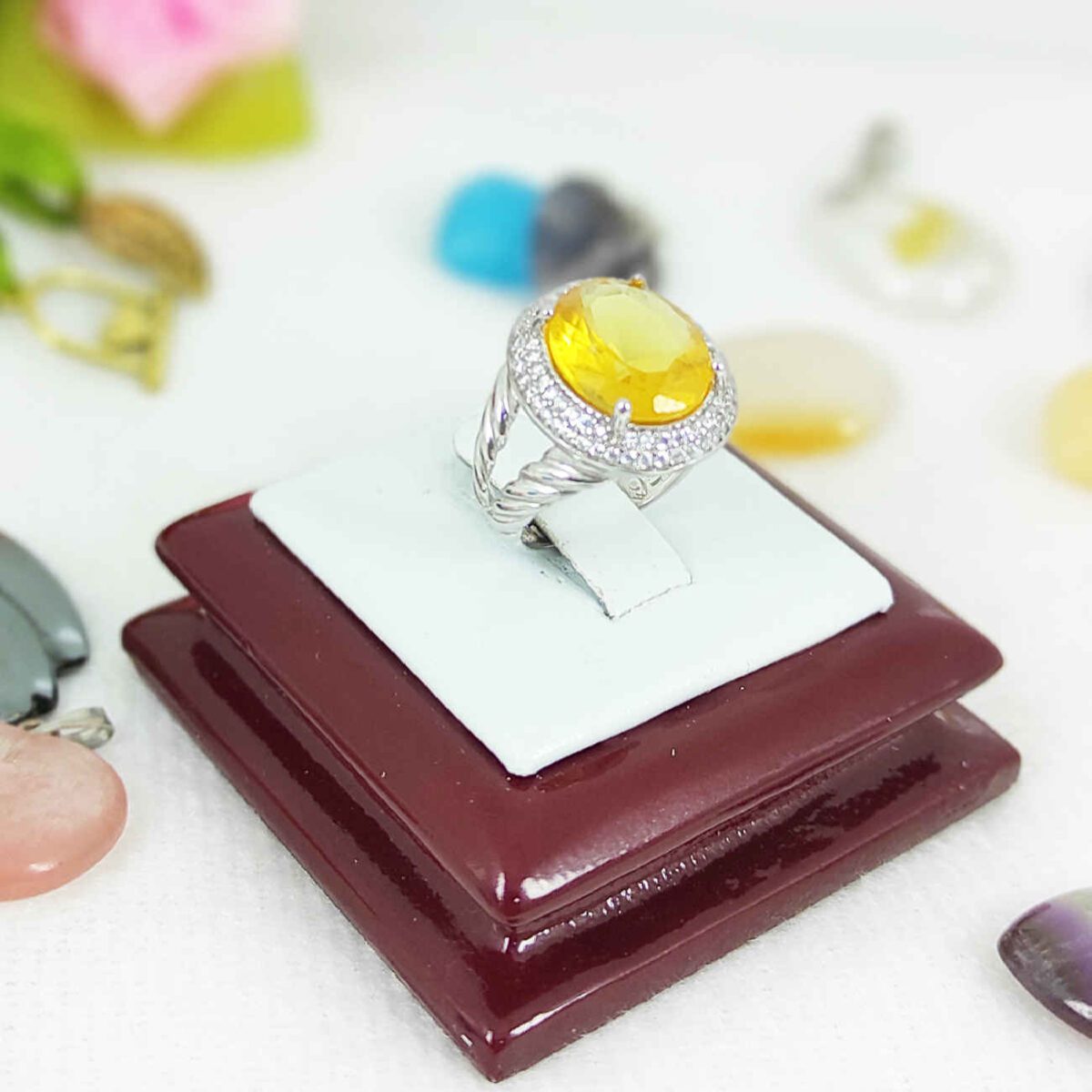 Price and Buy Persian Yellow Citrine Silver Ring for Men Afsoon - Image 6