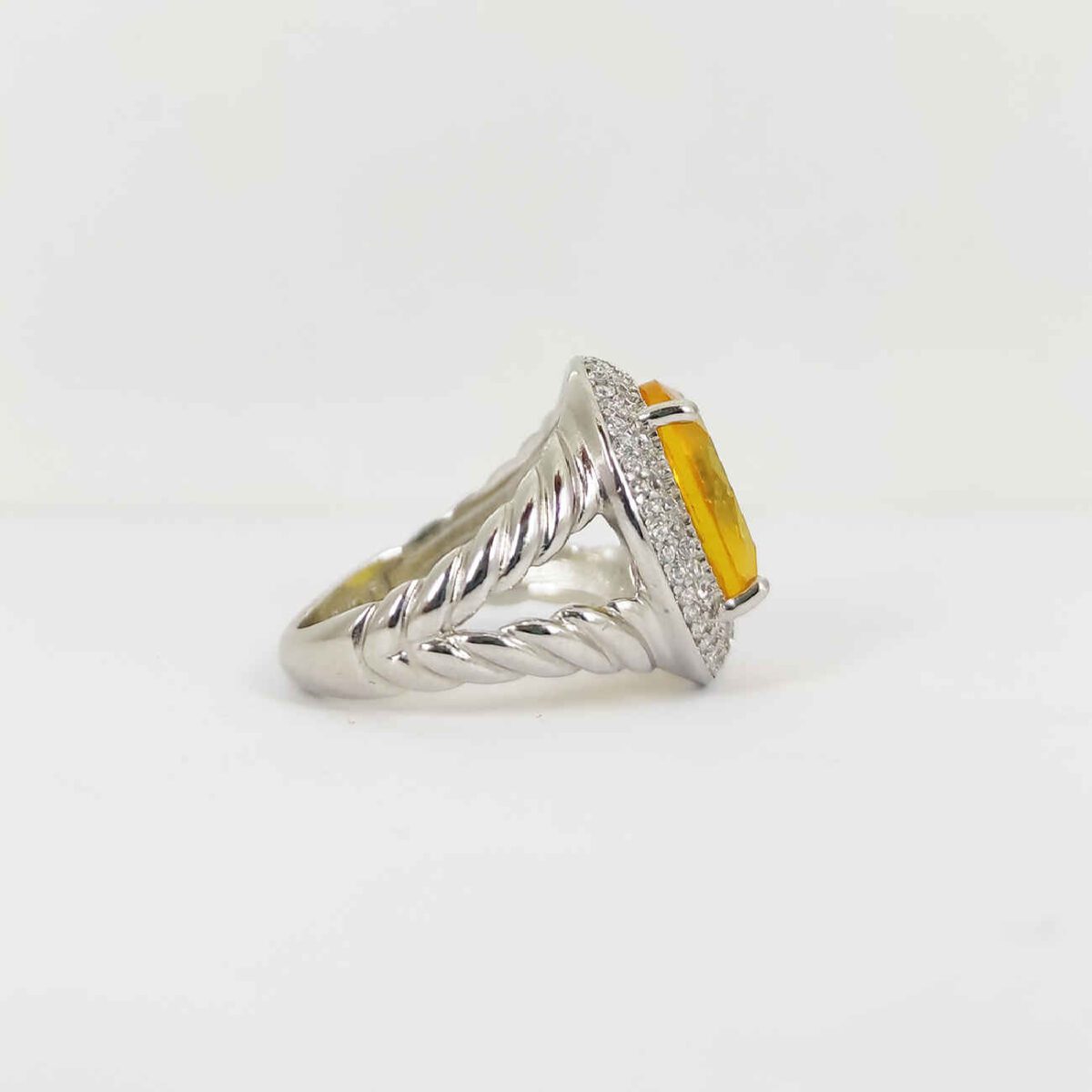 Price and Buy Persian Yellow Citrine Silver Ring for Men Afsoon - Image 7