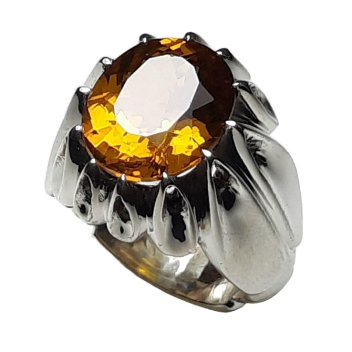 Price and Buy Persian Yellow Citrine Silver Ring for Men Dara - Image 7