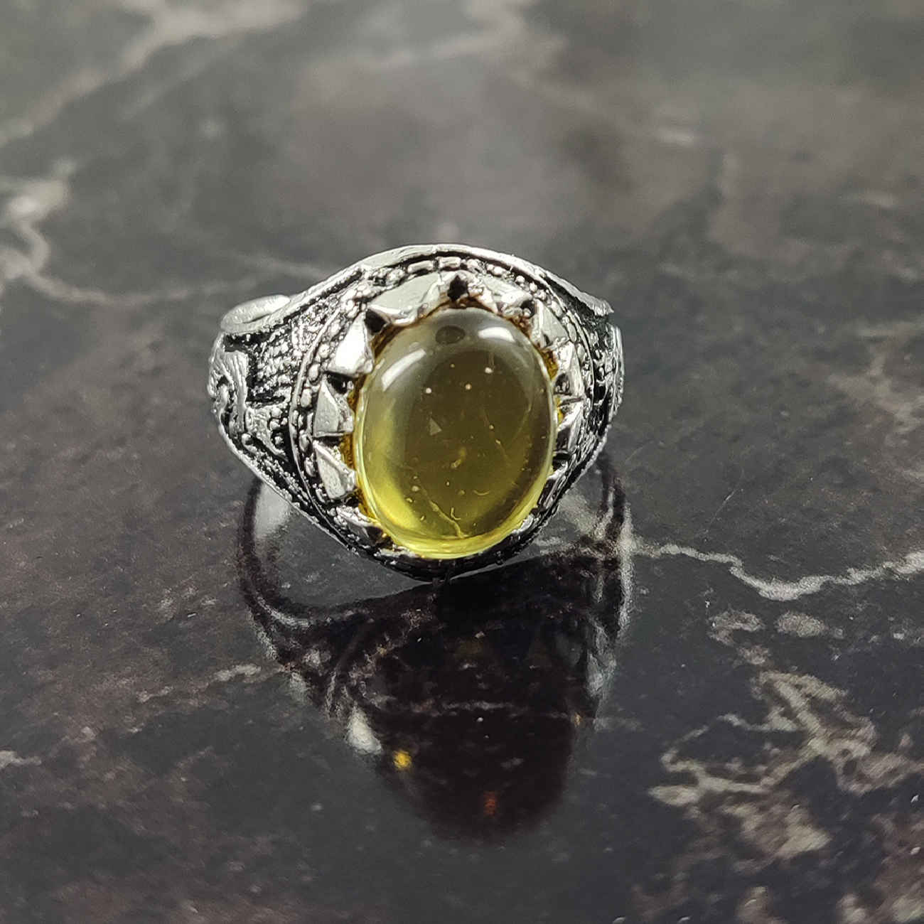 Price and Buy Persian Yellow Citrine Silver Ring for Men Elegance - Image 3