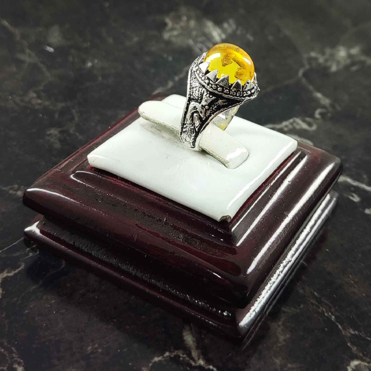 Price and Buy Persian Yellow Citrine Silver Ring for Men Elegance - Image 4