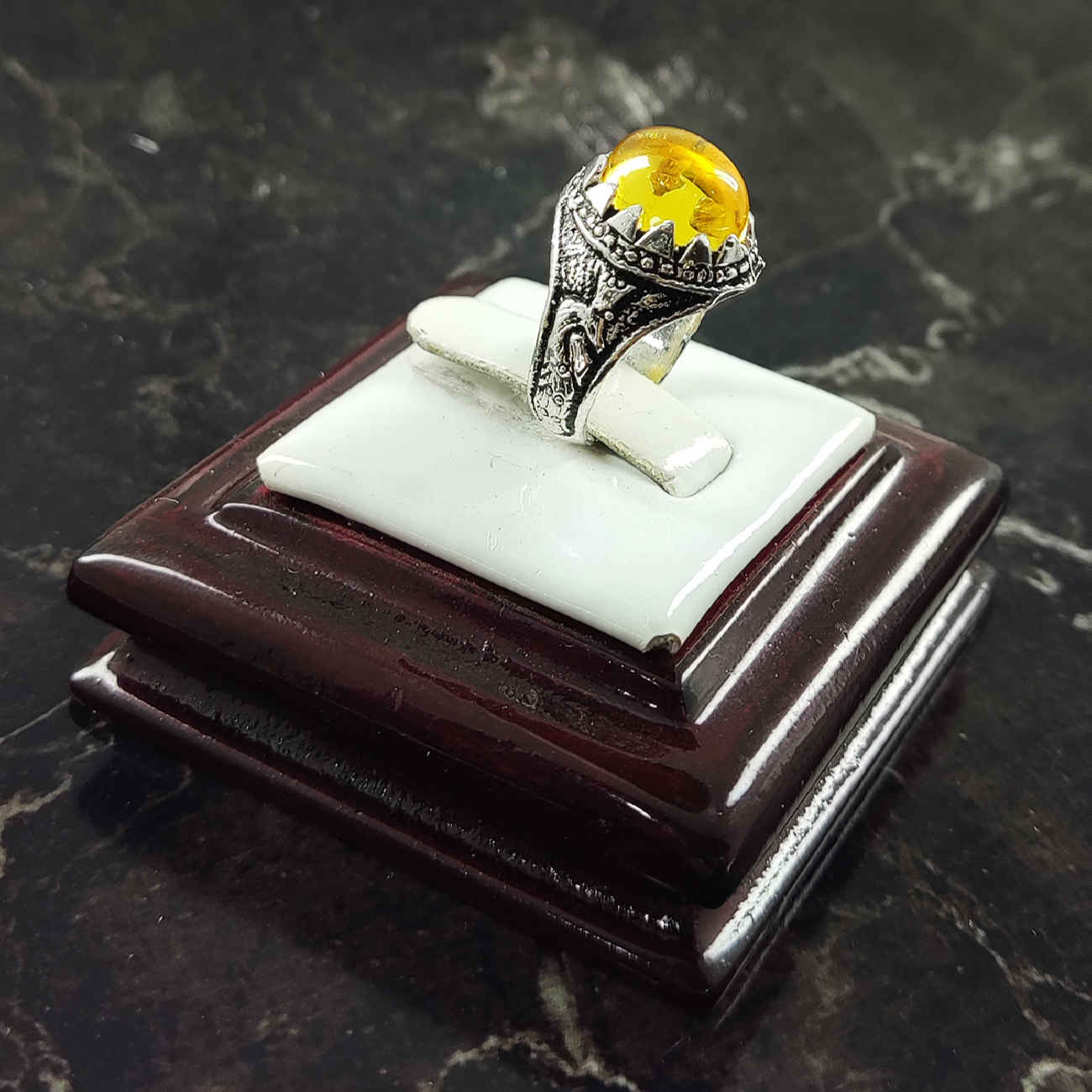 Price and Buy Persian Yellow Citrine Silver Ring for Men Elegance - Image 4