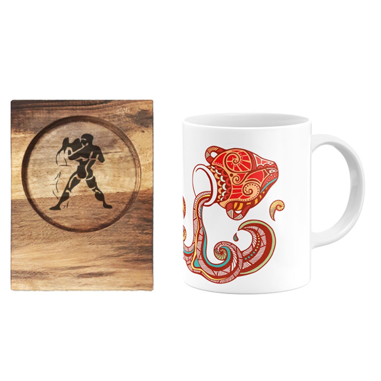 Price and Buy Persian Zodiac Mug – Bahman (Aquarius) Month Sign with Coaster