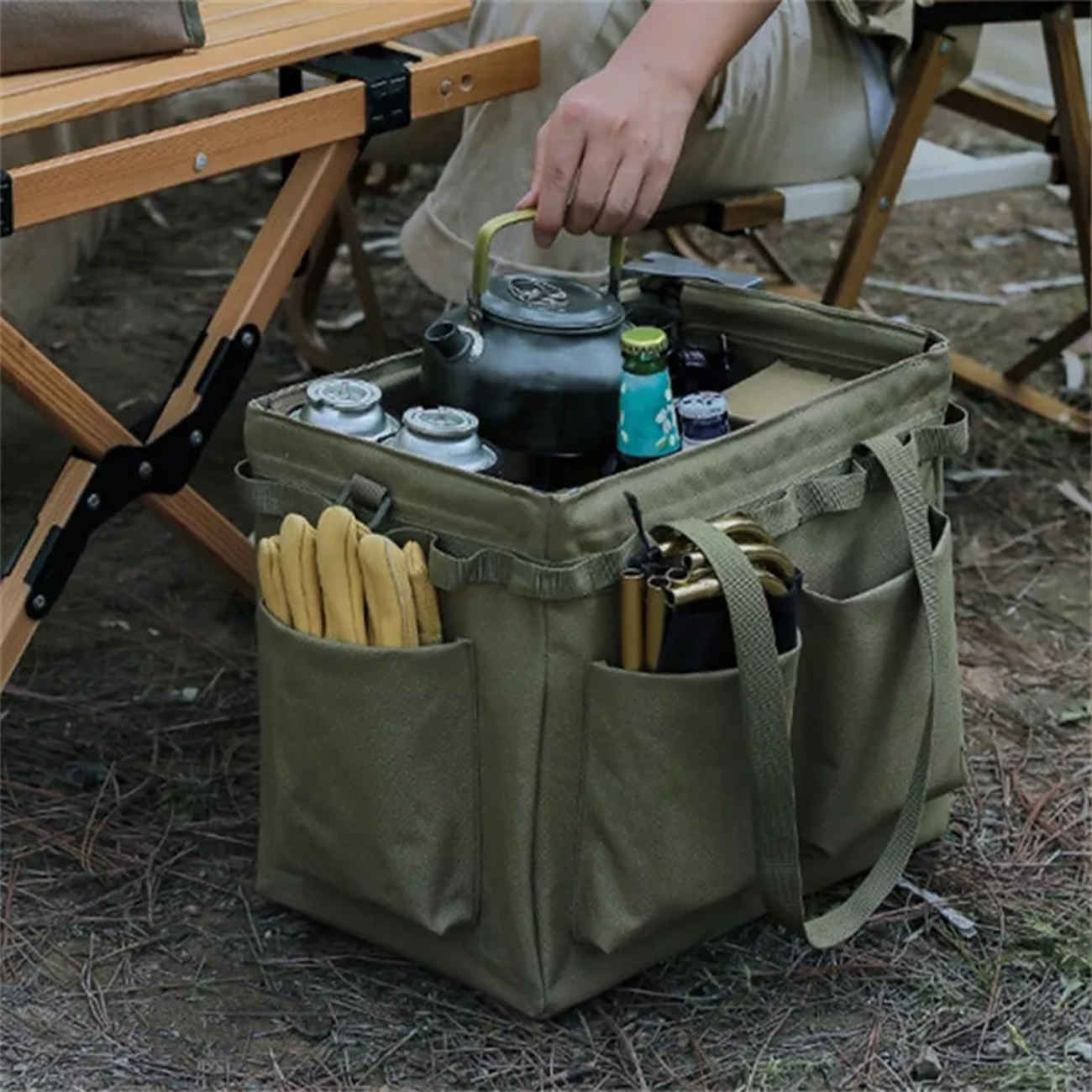 Price and Buy Picnic Bag – Perfect for Camping with Adjustable Shoulder Strap & Stylish Design - Image 4