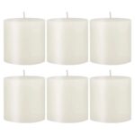 Price and Buy Pillar Candle – Classic Unscented Suitable for Home & Events in White (6x)