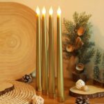 Price and Buy Pillar LED Candle  Safe Stylish and Sustainable Gold (Pack of 4)
