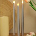 Price and Buy Pillar LED Candle  Safe Stylish and Sustainable Silver (Pack of 4)