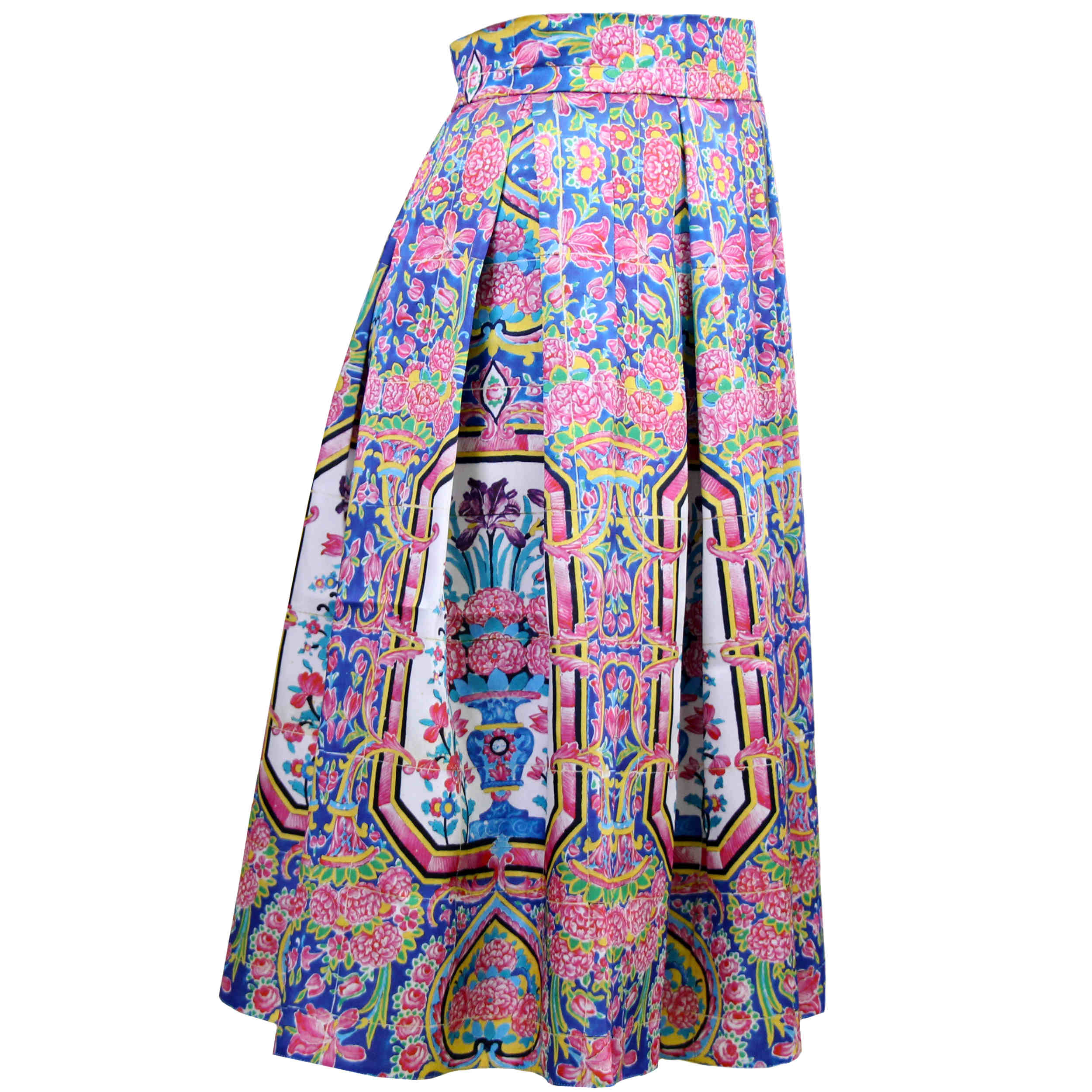 Price and Buy Pink Persian Pleated Skirt Tile Design for Women - Image 3