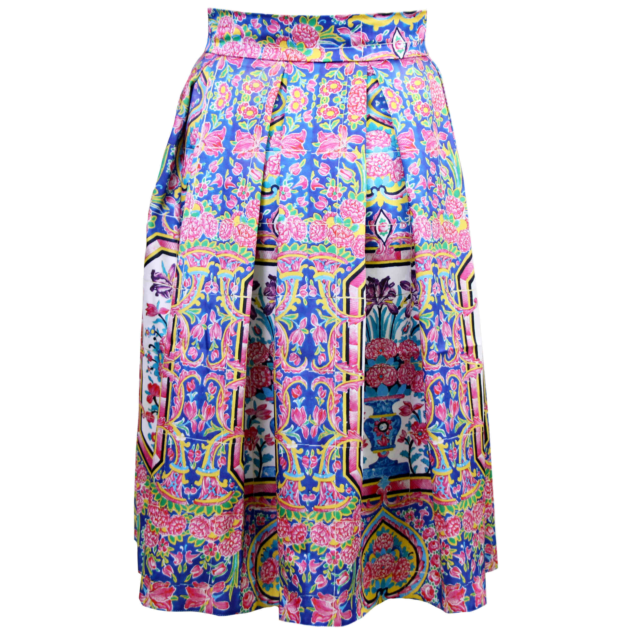 Price and Buy Pink Persian Pleated Skirt Tile Design for Women - Image 4
