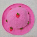 Price and Buy Pink Strawberry Crochet Bucket Hat – Suitable for Outdoor Activities and Music Events - Image 6