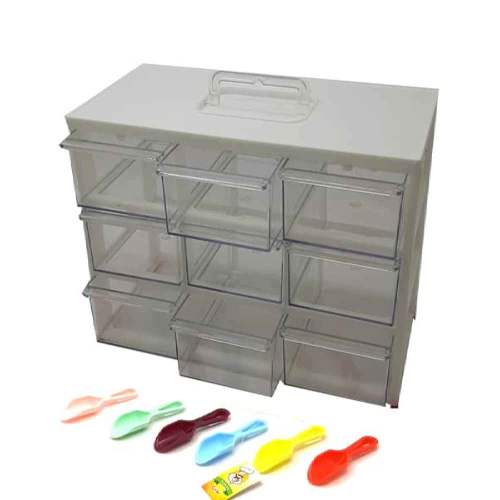 Price and Buy Plastic Drawers Storage Box with 9-Cabinet & Colorful Spoons - Image 3