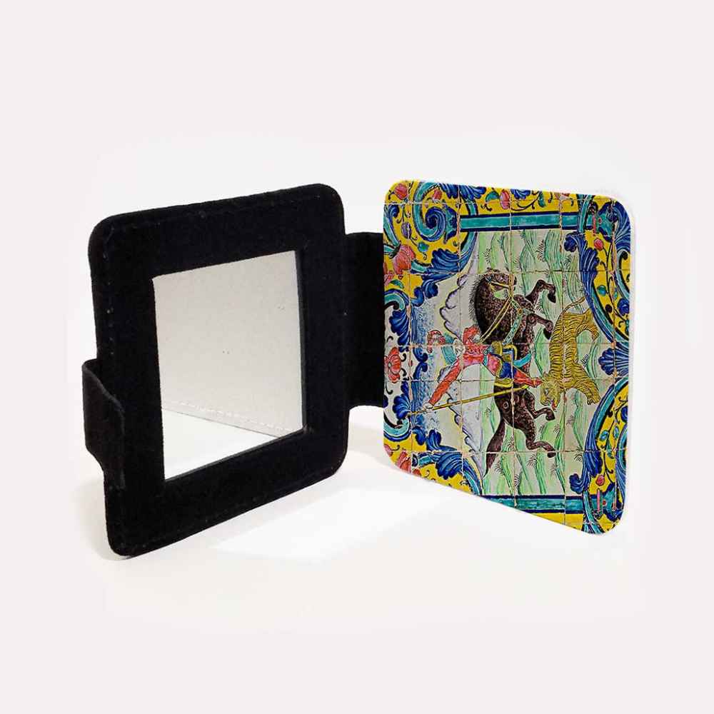 Price and Buy Pocket Mirror with Persian Inspired Horse Motif - Image 3