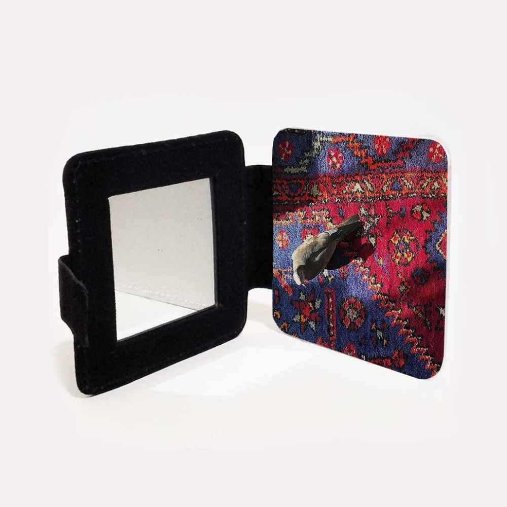 Price and Buy Pocket Mirror with Persian Inspired Kabotar Motif - Image 3