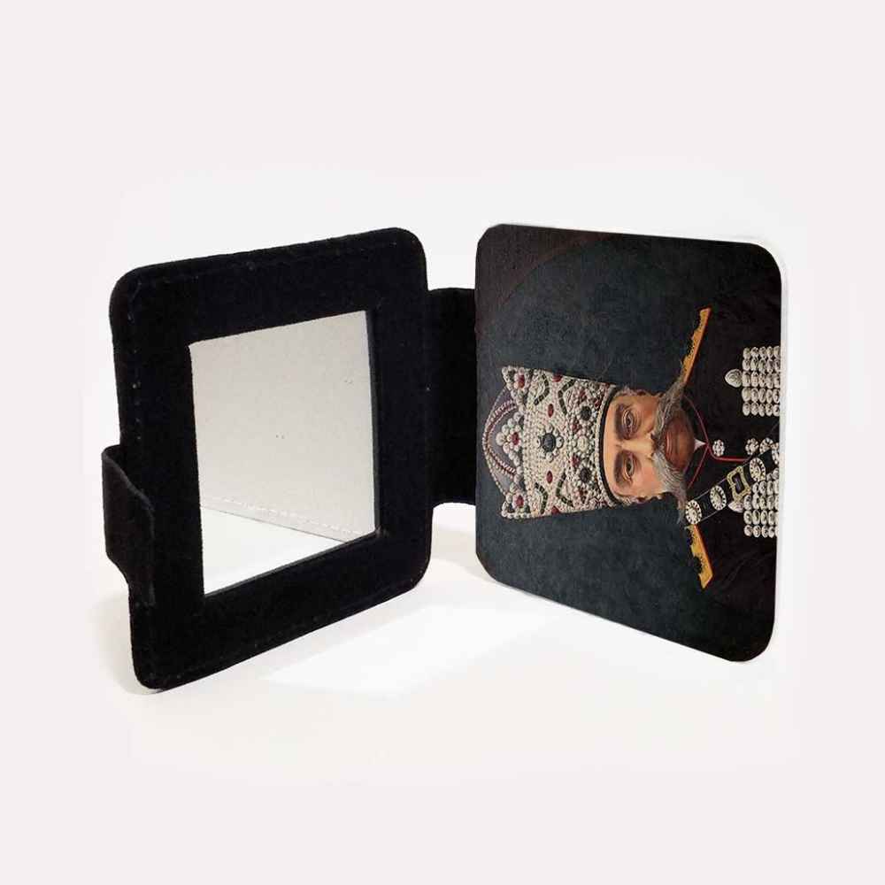 Price and Buy Pocket Mirror with Persian Inspired Mozaffar al-Din Shah Design - Image 3