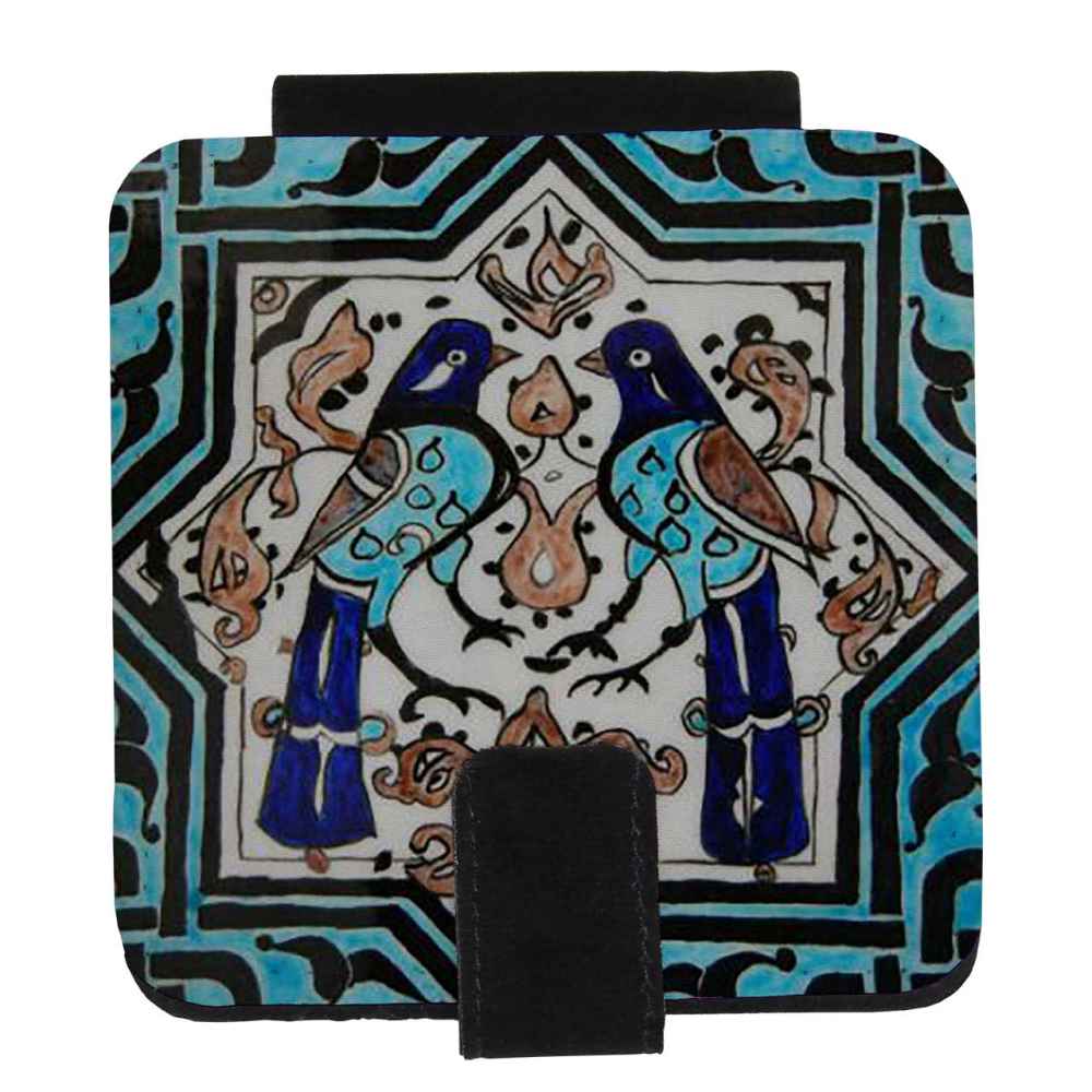Price and Buy Pocket Mirror with Persian Inspired Pigeons Design