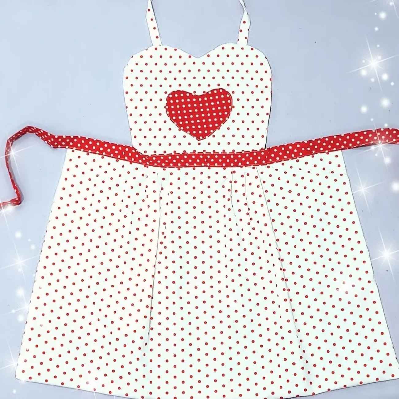 Price and Buy Polka Dot Pattern Kitchen Apron_690204437b483.jpeg Price and Buy Polka Dot Pattern Kitchen Apron - Image 1