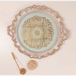 Price and Buy Polyresin Tray – Hand-Painted Detail & Scalloped Edge