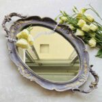 Price and Buy Polyresin Tray – Handmade Ornate Accents & Mirror Finish Purple - Image 3