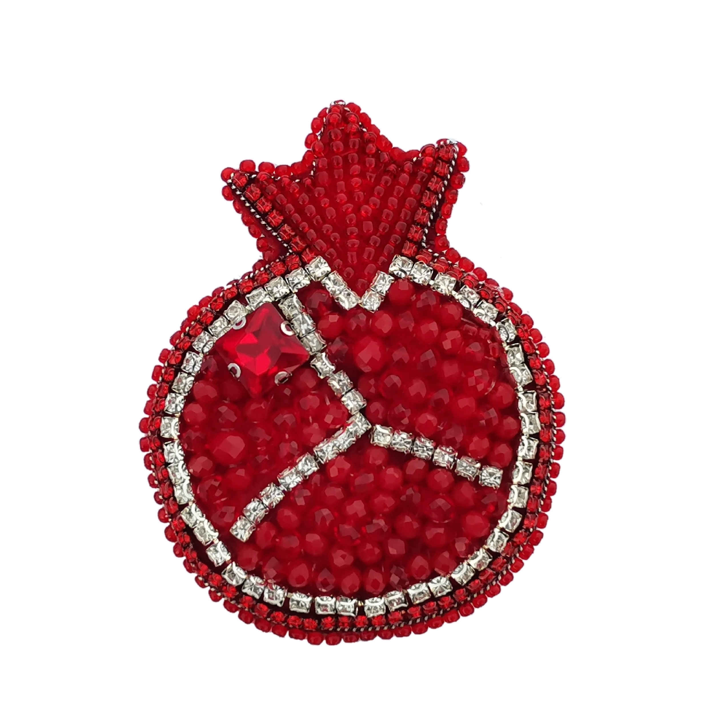 Price and Buy Pomegranate Brooch Pin – Beaded Accessory for Women_6901f66de3d3a.jpeg Price and Buy Pomegranate Brooch Pin – Beaded Accessory for Women - Image 1