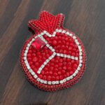 Price and Buy Pomegranate Brooch Pin – Beaded Accessory for Women - Image 3