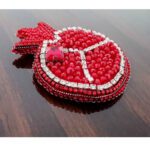 Price and Buy Pomegranate Brooch Pin – Beaded Accessory for Women - Image 4