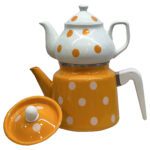 Price and Buy Porcelain Double Teapot Set – Perfect for Gift Durable with Polka Dot Design