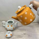 Price and Buy Porcelain Double Teapot Set – Perfect for Gift Durable with Polka Dot Design - Image 5