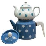 Price and Buy Porcelain Double Teapot Set – Perfect for Gift Durable with Polka Dot Design - Image 7