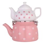 Price and Buy Porcelain Double Teapot Set – Suitable for Tea Durable with Polka Dot Design