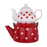 Price and Buy Porcelain Double Teapot Set – Suitable for Tea Durable with Polka Dot Design - Image 8